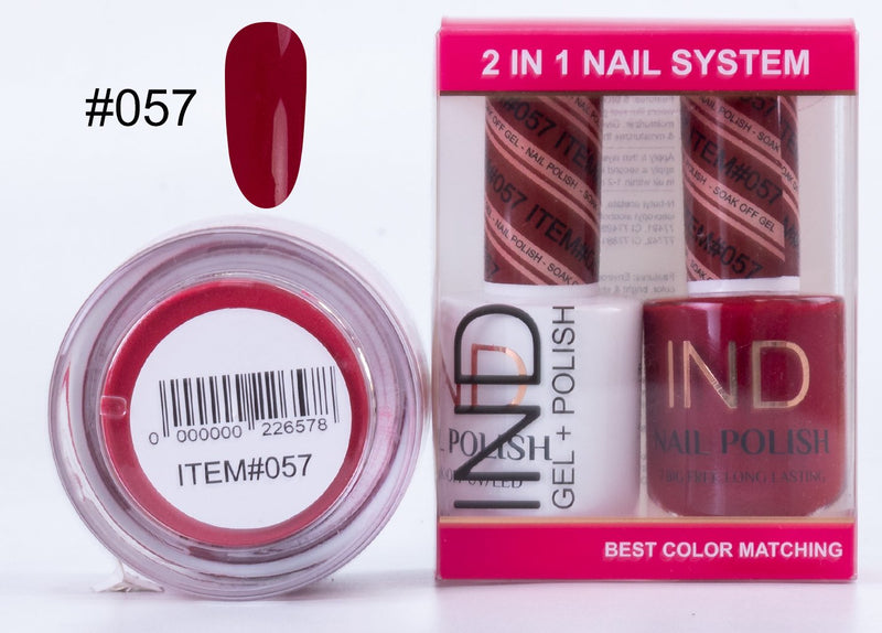 IND 3 IN 1 Combo Gel +Lacquer+dipping powder -