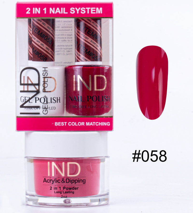 IND 3 IN 1 Combo Gel +Lacquer+dipping powder -