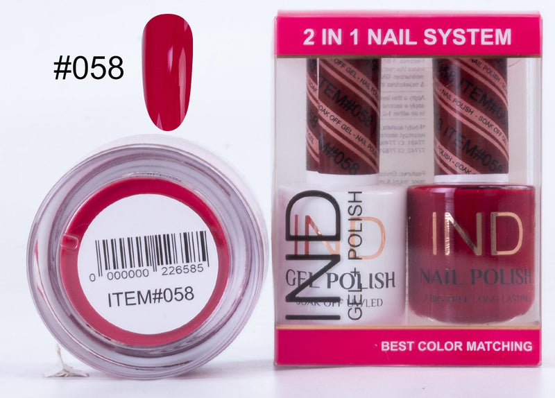 IND 3 IN 1 Combo Gel +Lacquer+dipping powder -