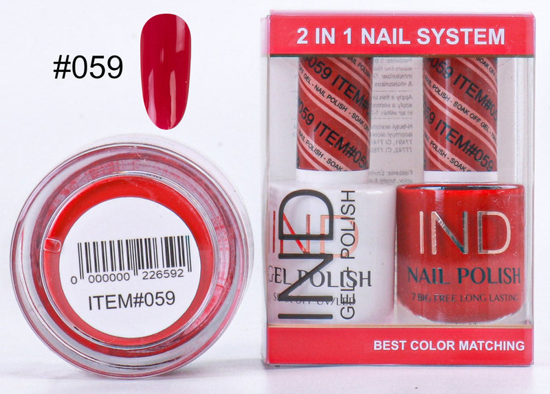 IND 3 IN 1 Combo Gel +Lacquer+dipping powder -