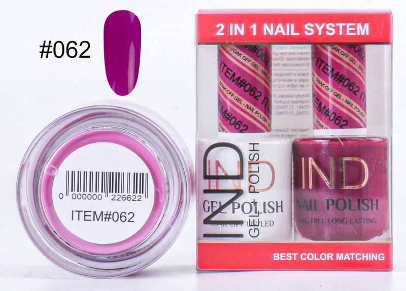 IND 3 IN 1 Combo Gel +Lacquer+dipping powder -