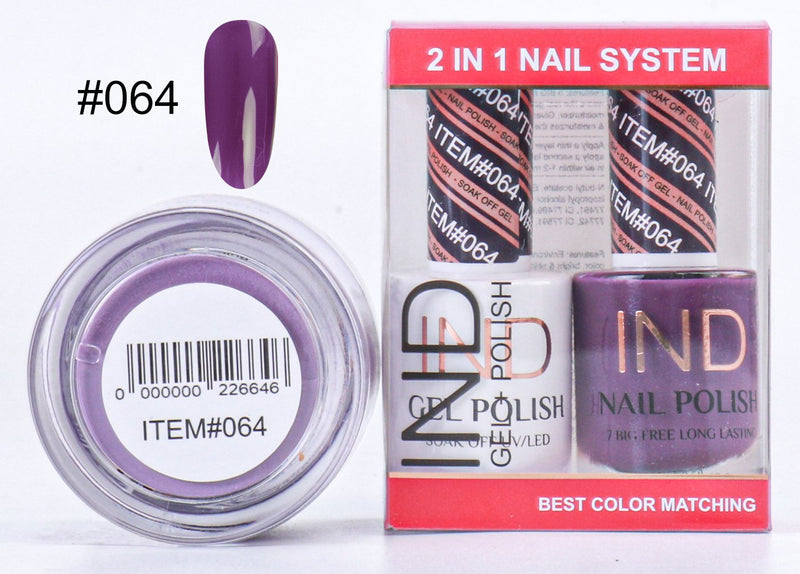 IND 3 IN 1 Combo Gel +Lacquer+dipping powder -