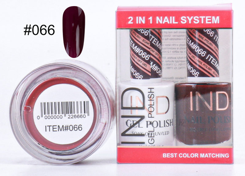 IND 3 IN 1 Combo Gel +Lacquer+dipping powder -