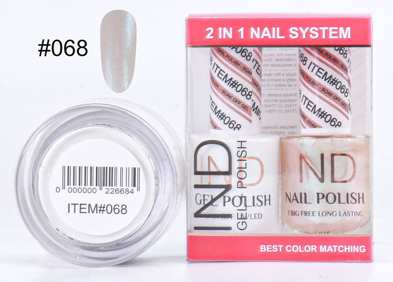 IND 3 IN 1 Combo Gel +Lacquer+dipping powder -