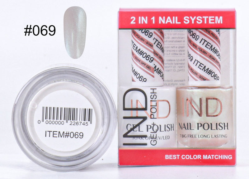 IND 3 IN 1 Combo Gel +Lacquer+dipping powder -