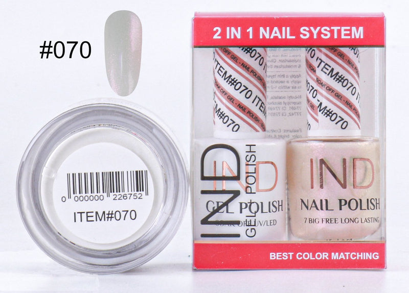 IND 3 IN 1 Combo Gel +Lacquer+dipping powder -