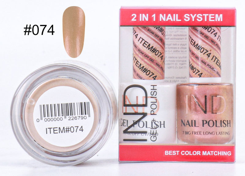 IND 3 IN 1 Combo Gel +Lacquer+dipping powder -