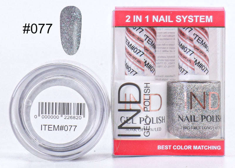 IND 3 IN 1 Combo Gel +Lacquer+dipping powder -