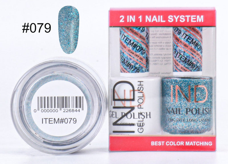 IND 3 IN 1 Combo Gel +Lacquer+dipping powder -