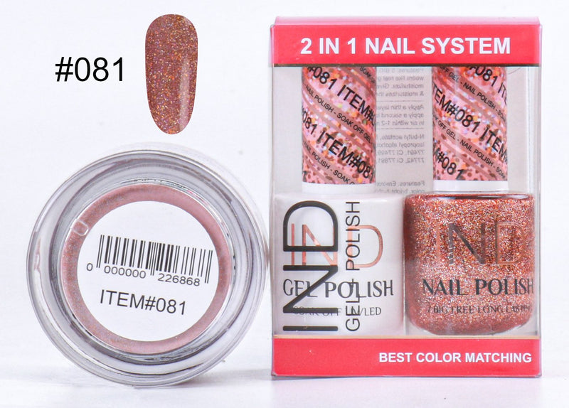 IND 3 IN 1 Combo Gel +Lacquer+dipping powder -