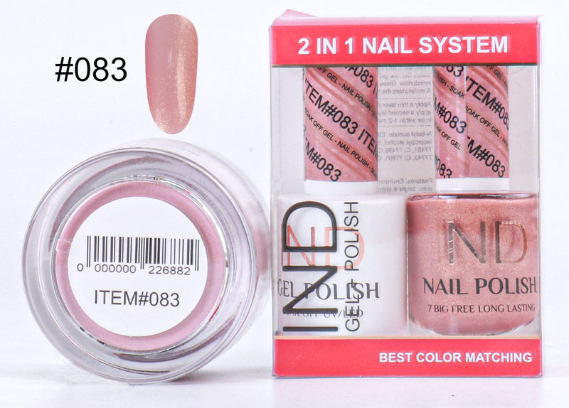 IND 3 IN 1 Combo Gel +Lacquer+dipping powder -