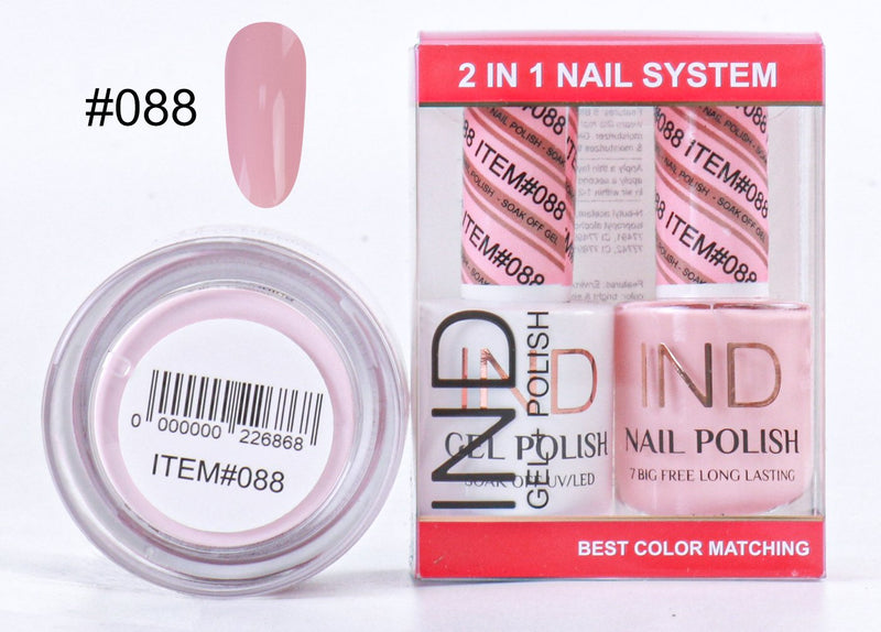 IND 3 IN 1 Combo Gel +Lacquer+dipping powder -