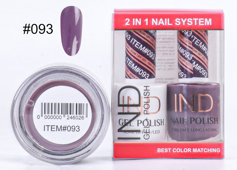 IND 3 IN 1 Combo Gel +Lacquer+dipping powder -