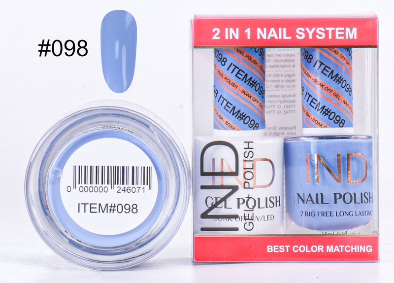 IND 3 IN 1 Combo Gel +Lacquer+dipping powder -