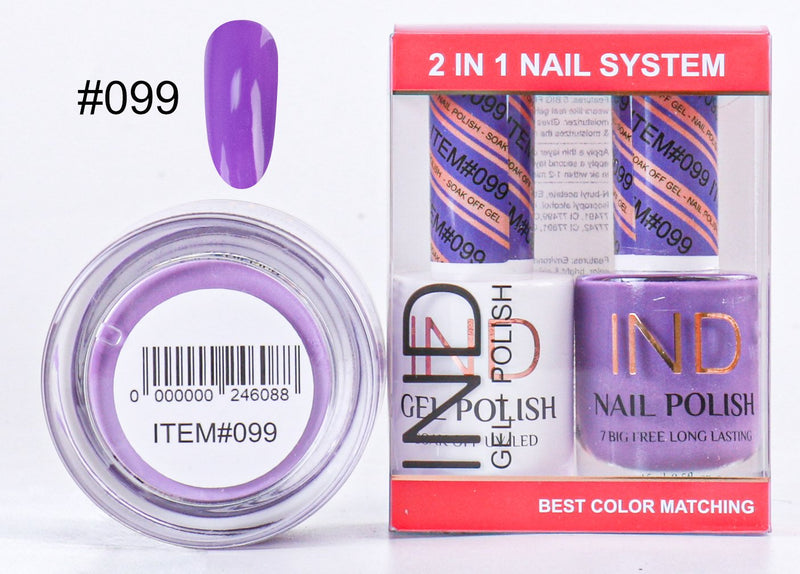 IND 3 IN 1 Combo Gel +Lacquer+dipping powder -