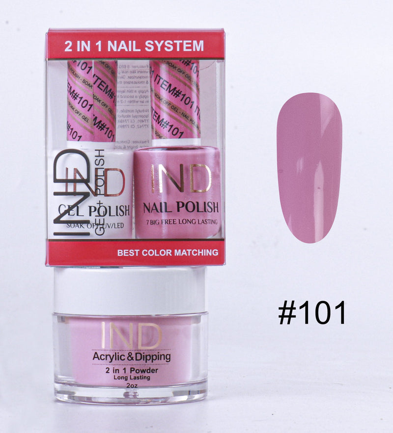 IND 3 IN 1 Combo Gel +Lacquer+dipping powder -