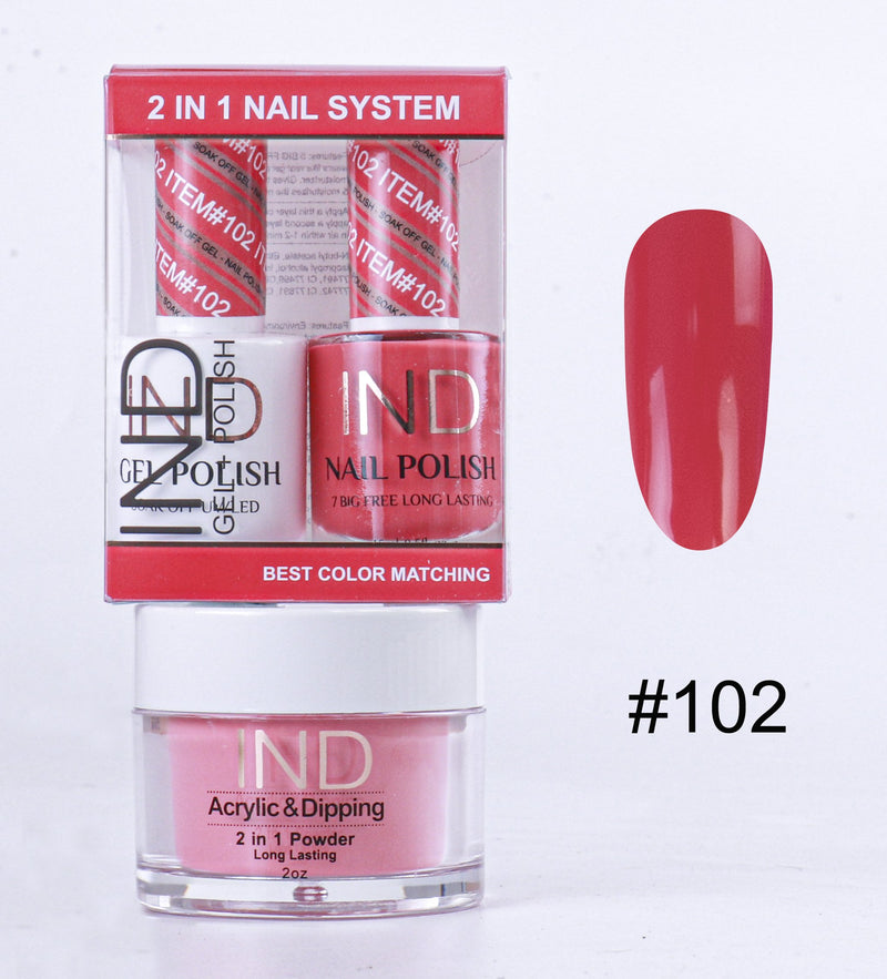 IND 3 IN 1 Combo Gel +Lacquer+dipping powder -