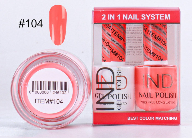 IND 3 IN 1 Combo Gel +Lacquer+dipping powder -