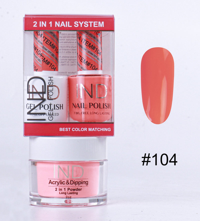 IND 3 IN 1 Combo Gel +Lacquer+dipping powder -