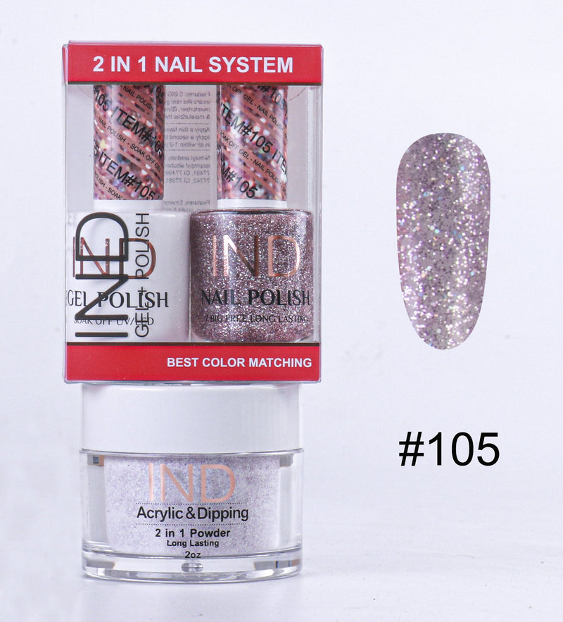 IND 3 IN 1 Combo Gel +Lacquer+dipping powder -