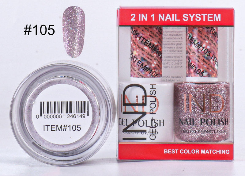 IND 3 IN 1 Combo Gel +Lacquer+dipping powder -