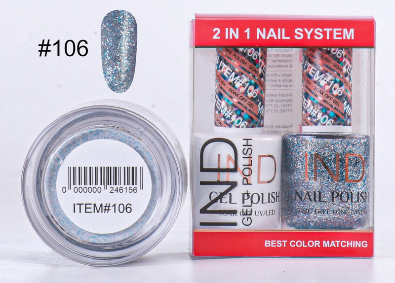 IND 3 IN 1 Combo Gel +Lacquer+dipping powder -