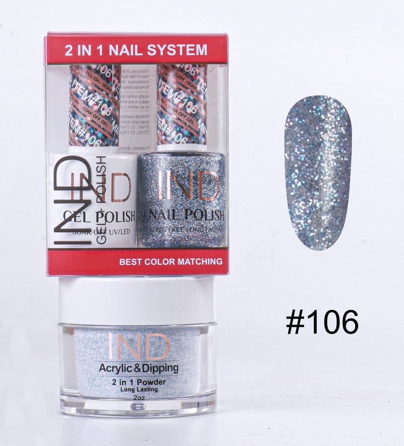 IND 3 IN 1 Combo Gel +Lacquer+dipping powder -