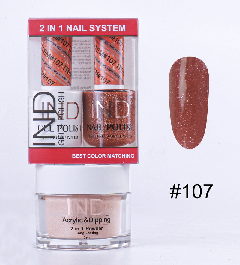 IND 3 IN 1 Combo Gel +Lacquer+dipping powder -