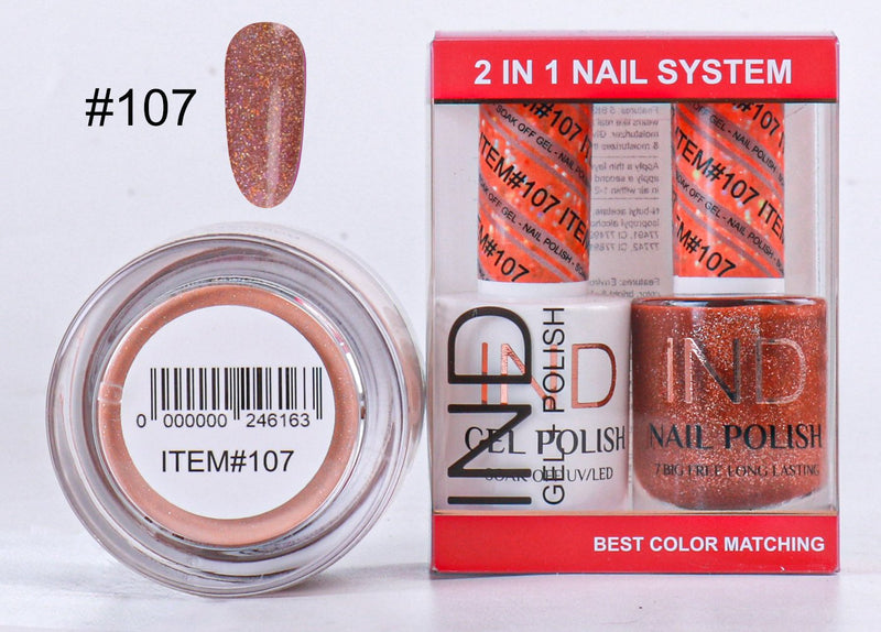 IND 3 IN 1 Combo Gel +Lacquer+dipping powder -