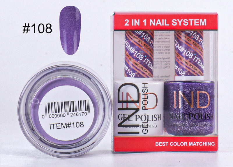 IND 3 IN 1 Combo Gel +Lacquer+dipping powder -