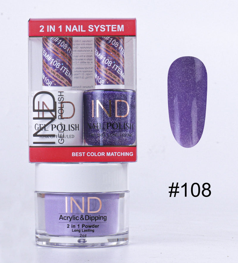 IND 3 IN 1 Combo Gel +Lacquer+dipping powder -