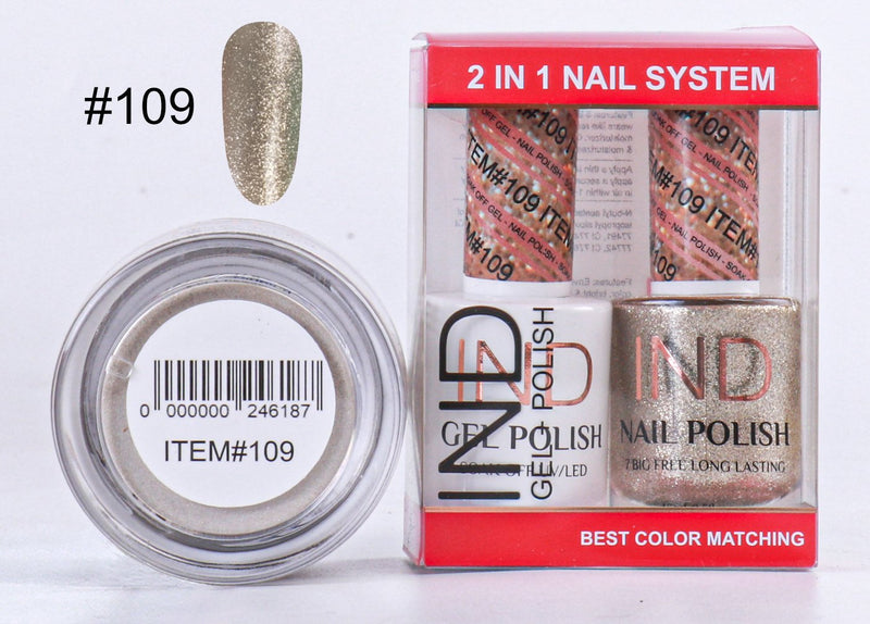 IND 3 IN 1 Combo Gel +Lacquer+dipping powder -