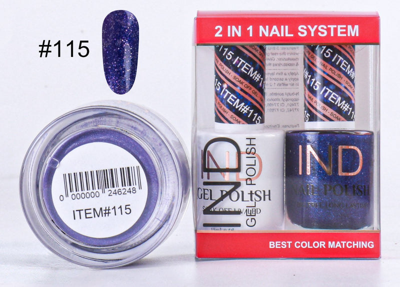 IND 3 IN 1 Combo Gel +Lacquer+dipping powder -