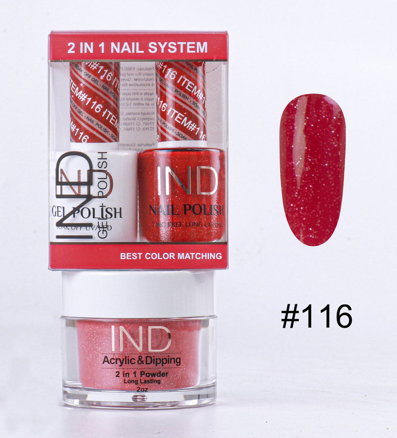 IND 3 IN 1 Combo Gel +Lacquer+dipping powder -