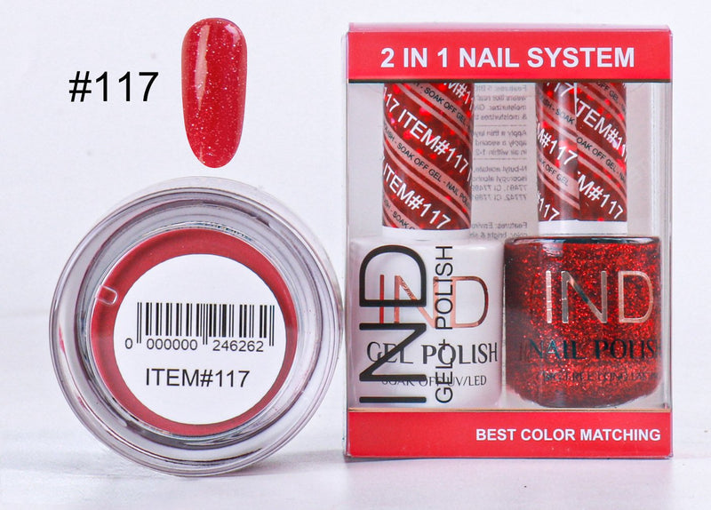 IND 3 IN 1 Combo Gel +Lacquer+dipping powder -