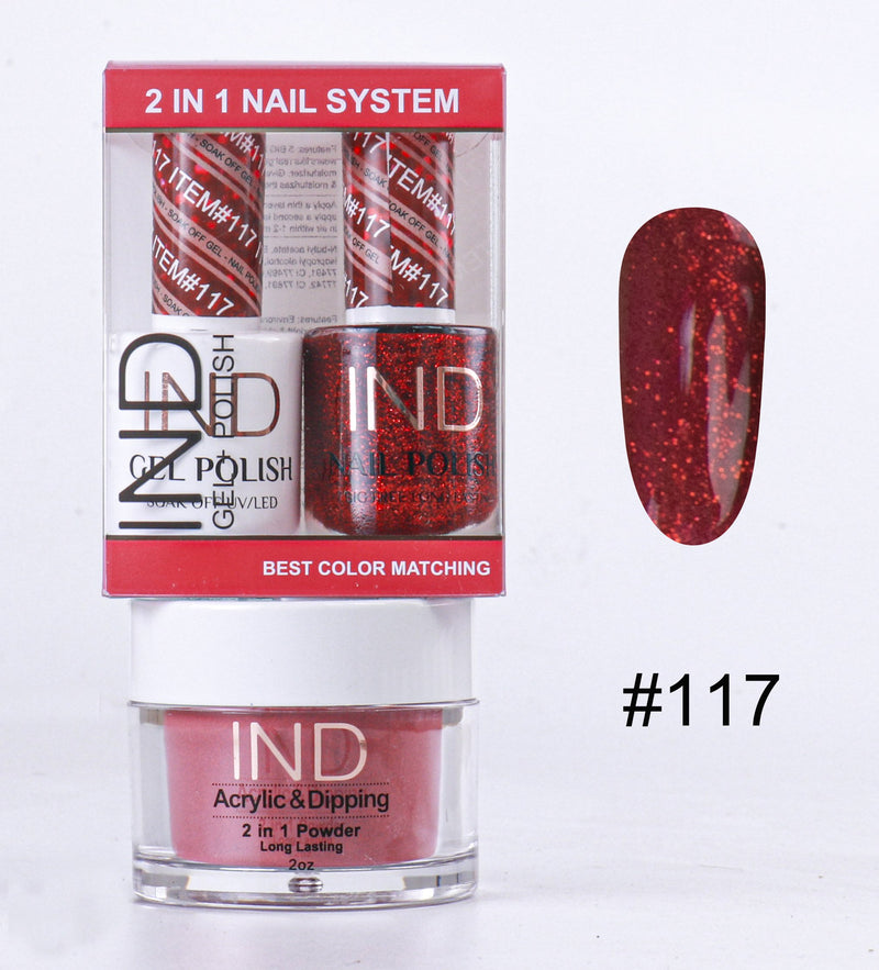 IND 3 IN 1 Combo Gel +Lacquer+dipping powder -