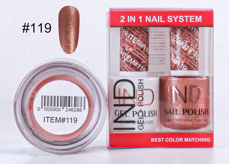 IND 3 IN 1 Combo Gel +Lacquer+dipping powder -