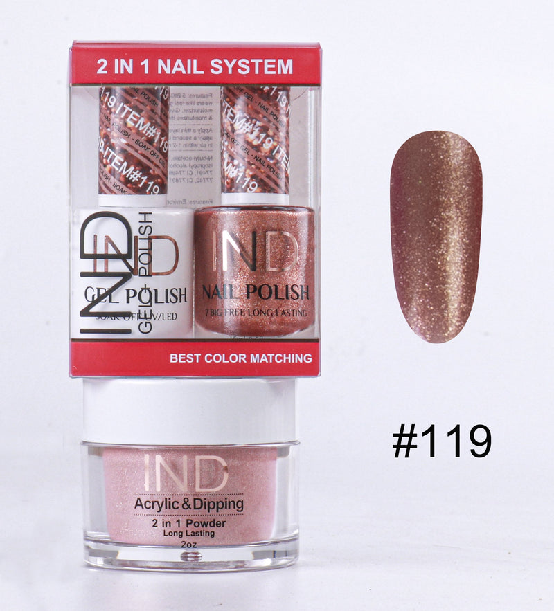 IND 3 IN 1 Combo Gel +Lacquer+dipping powder -