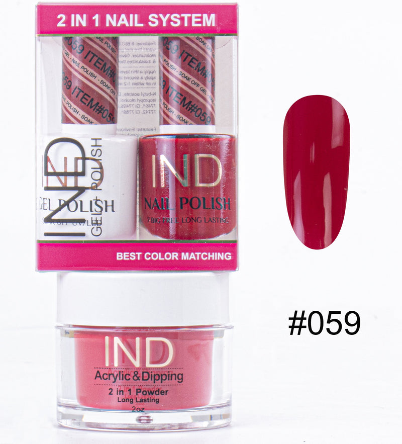 IND 3 IN 1 Combo Gel +Lacquer+dipping powder -