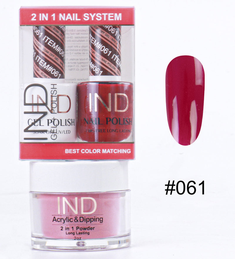 IND 3 IN 1 Combo Gel +Lacquer+dipping powder -