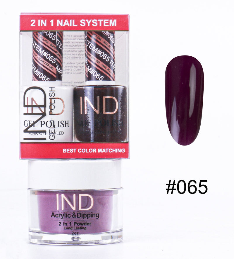 IND 3 IN 1 Combo Gel +Lacquer+dipping powder -