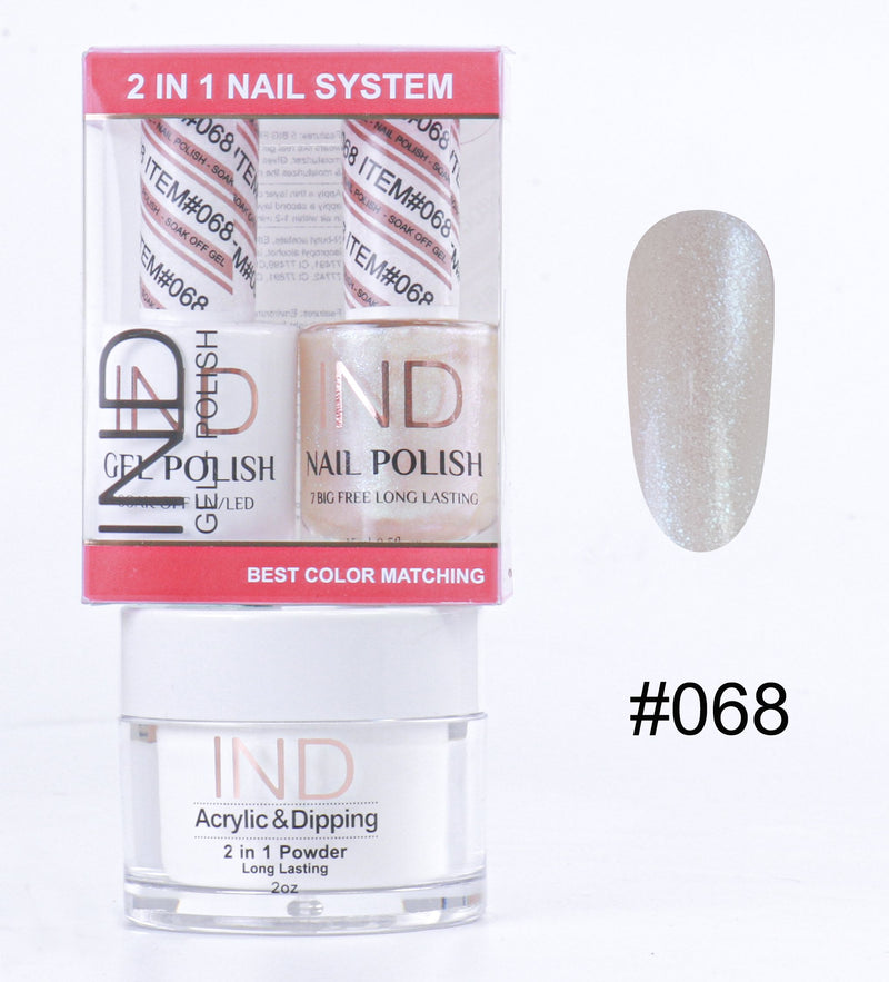 IND 3 IN 1 Combo Gel +Lacquer+dipping powder -