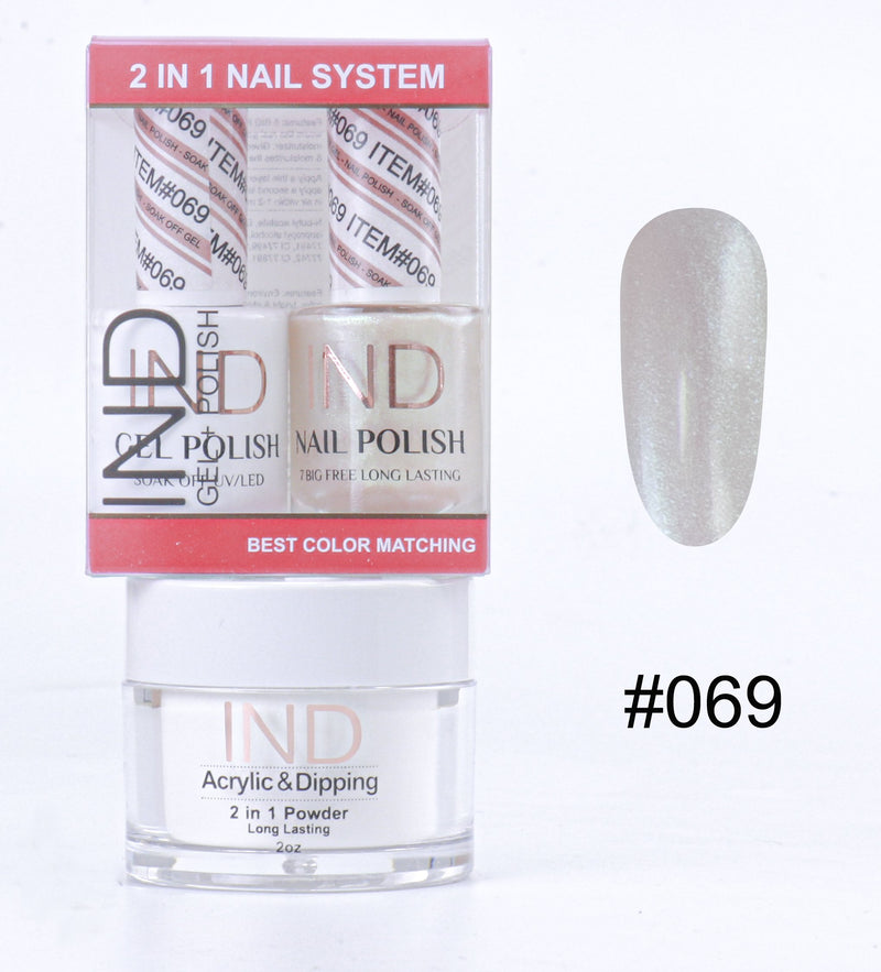 IND 3 IN 1 Combo Gel +Lacquer+dipping powder -