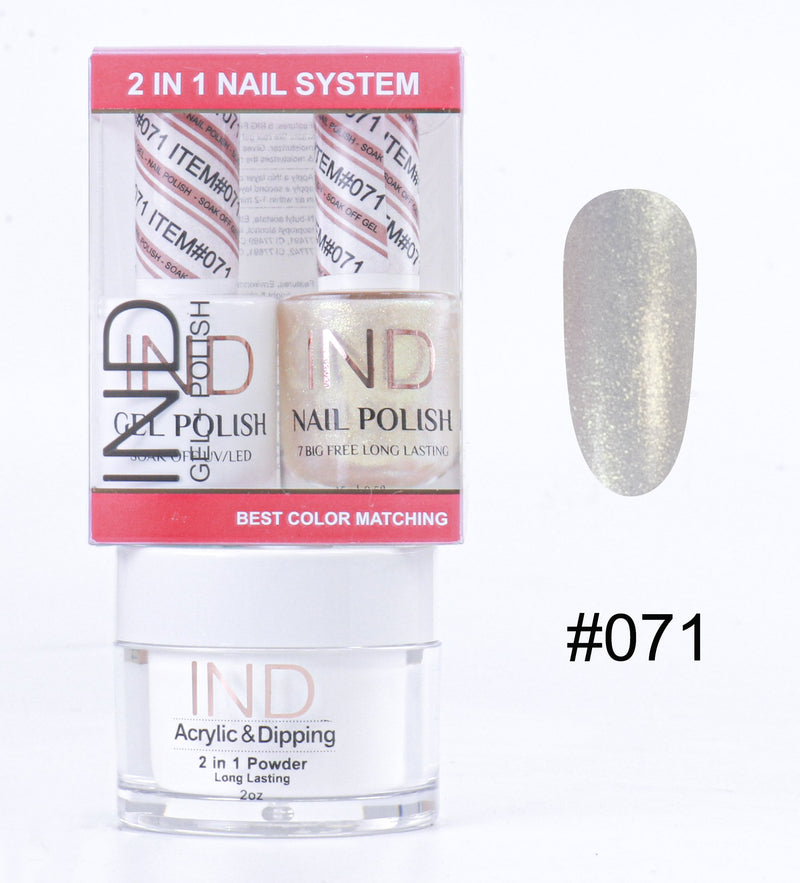 IND 3 IN 1 Combo Gel +Lacquer+dipping powder -