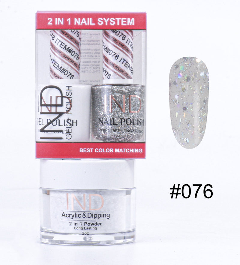 IND 3 IN 1 Combo Gel +Lacquer+dipping powder -