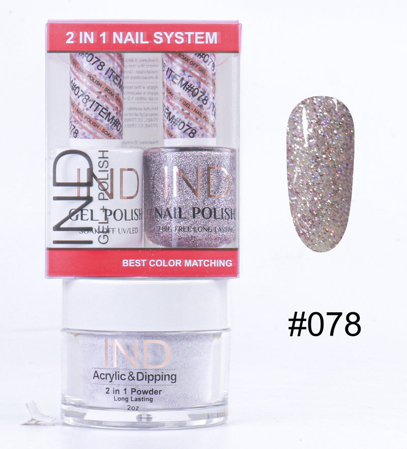 IND 3 IN 1 Combo Gel +Lacquer+dipping powder -