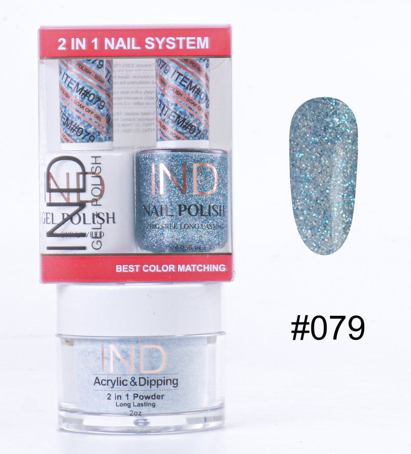 IND 3 IN 1 Combo Gel +Lacquer+dipping powder -