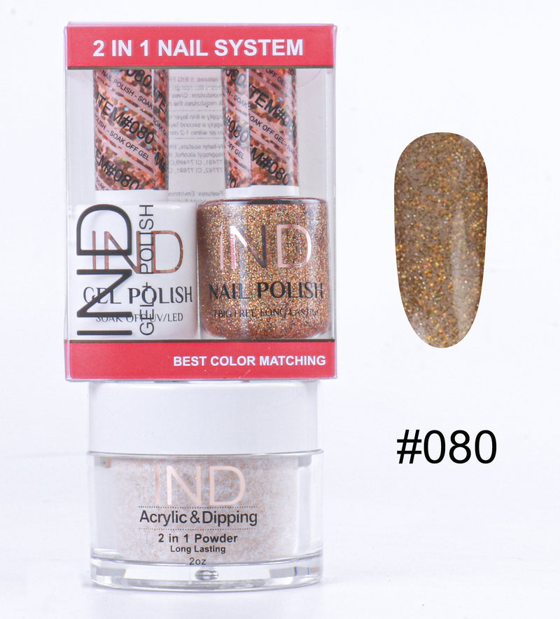 IND 3 IN 1 Combo Gel +Lacquer+dipping powder -