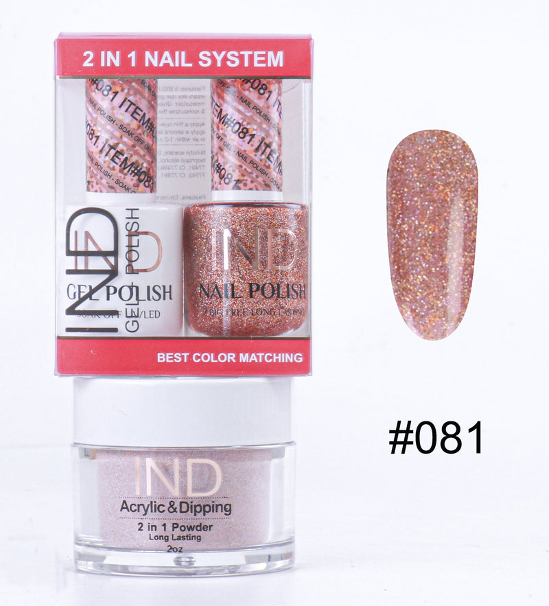 IND 3 IN 1 Combo Gel +Lacquer+dipping powder -