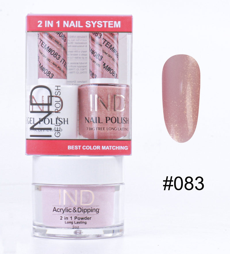 IND 3 IN 1 Combo Gel +Lacquer+dipping powder -